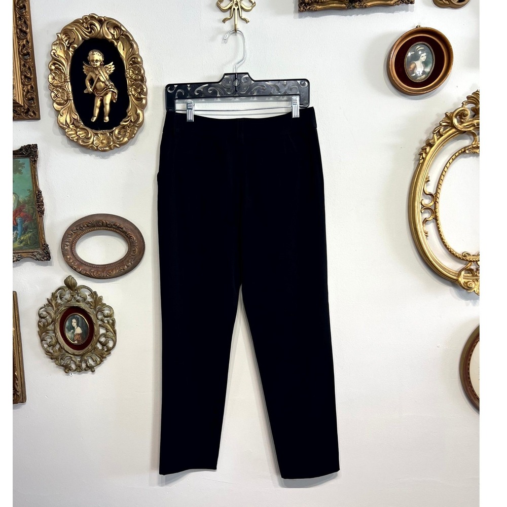 Theory Black High-Rise Tailored Ankle Pants 4